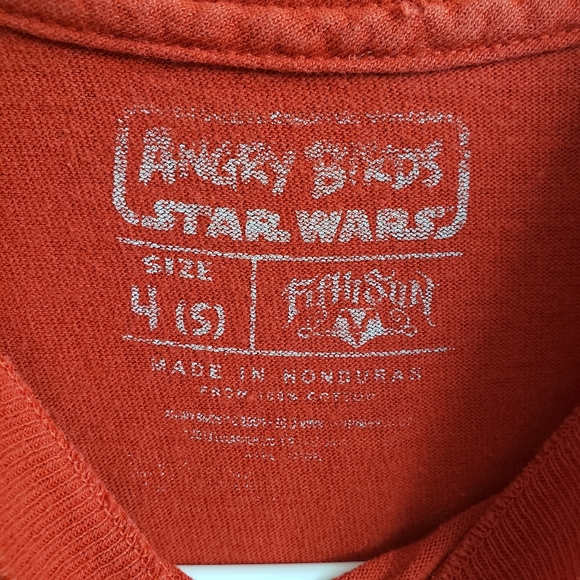 💕 Angry Birds X Star Wars Graphic Tee Short Sleeves Boys Size 4 Small - Picture 5 of 7